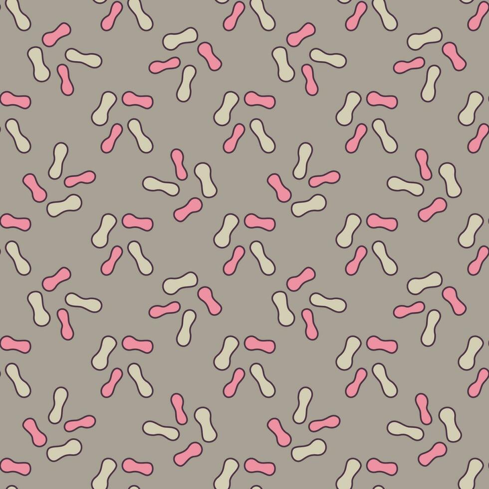 Simple Microbes vector concept colored modern seamless pattern