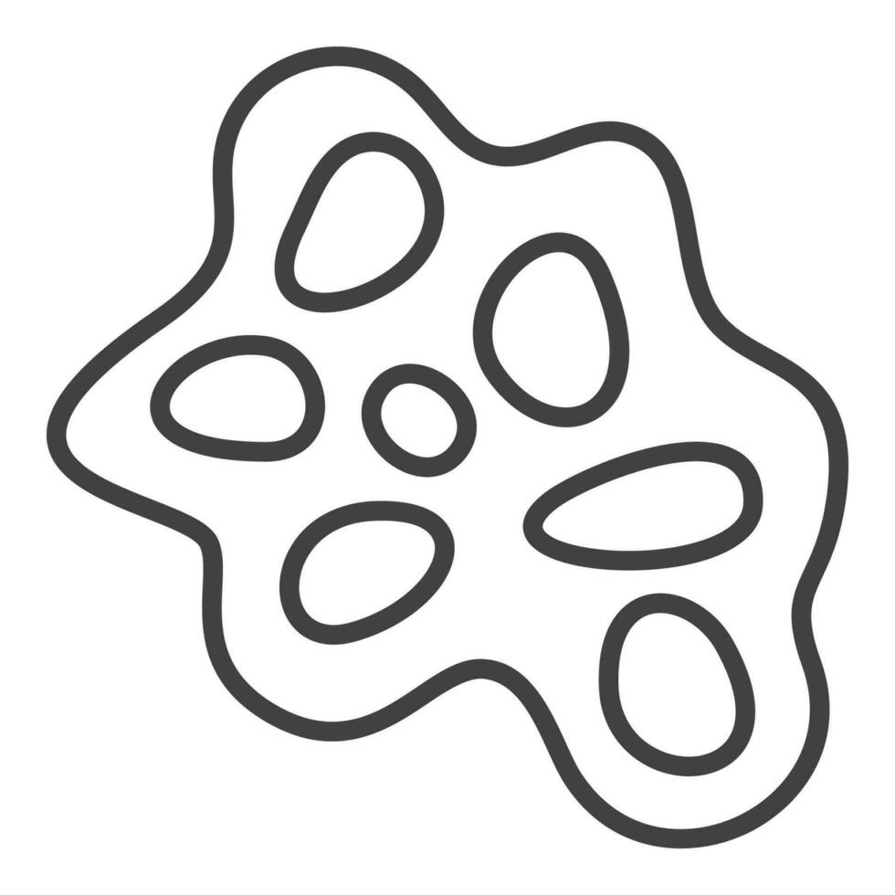 Microbe or Virus vector concept thin line icon or sign