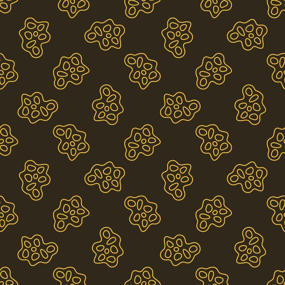 Microbe or Virus vector concept line creative seamless pattern