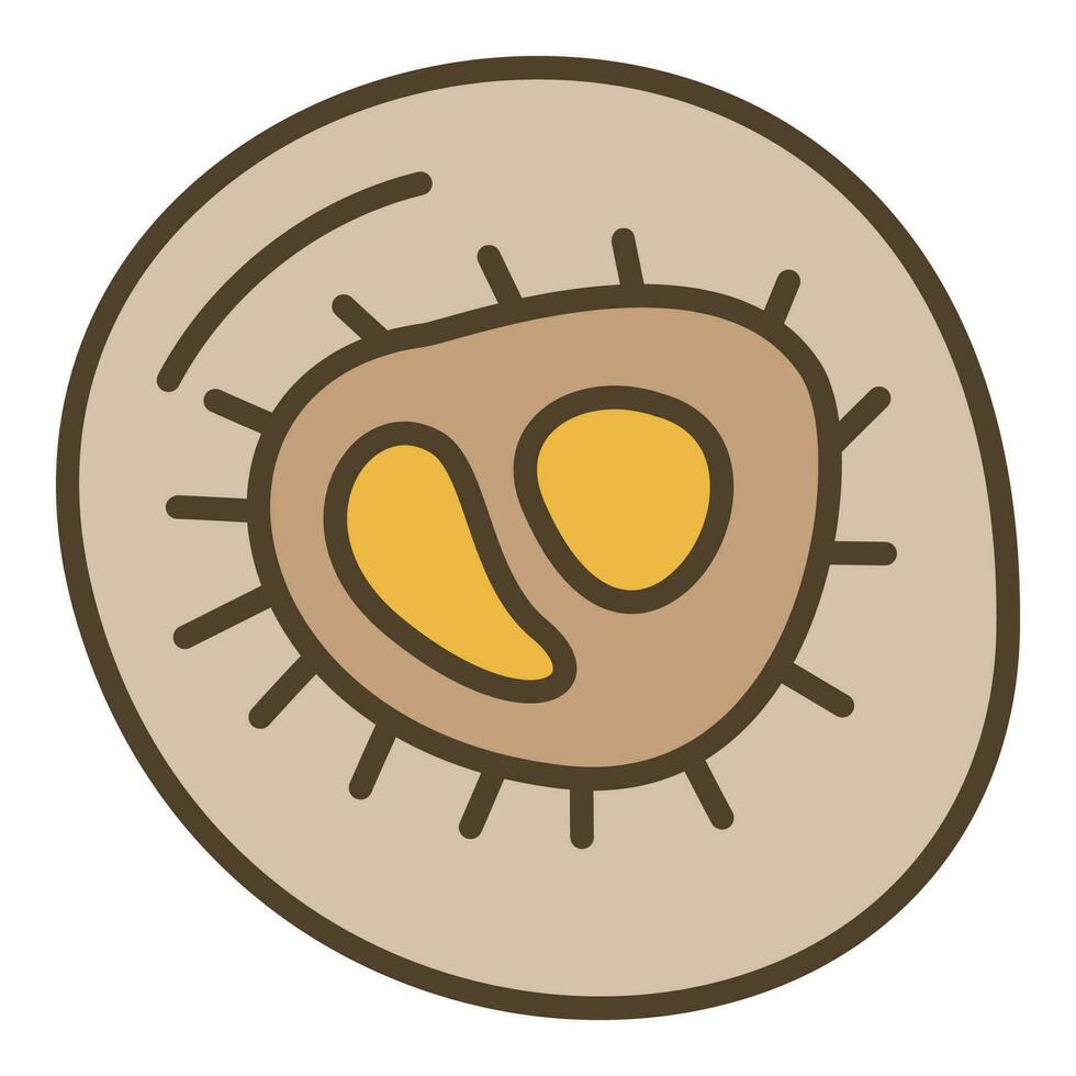 Funny Microbe vector concept colored icon or sign