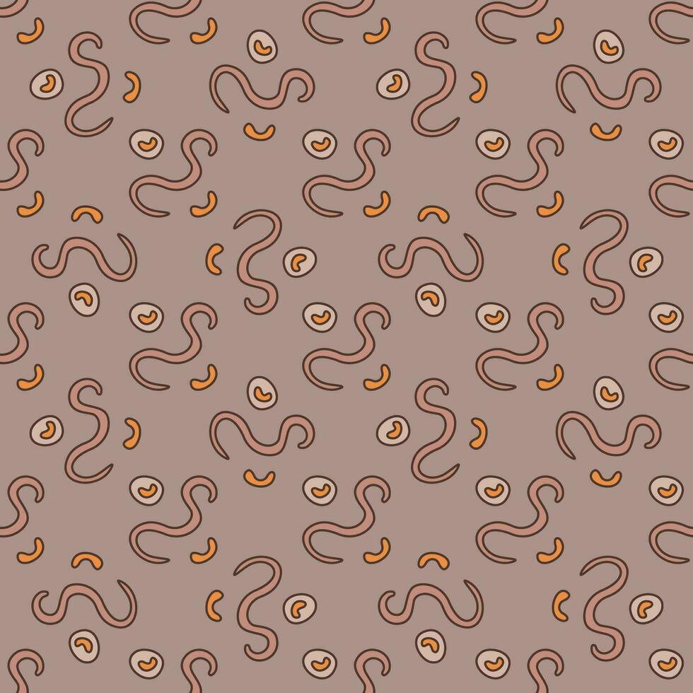 Bacterium and Viruses vector concept colored seamless pattern