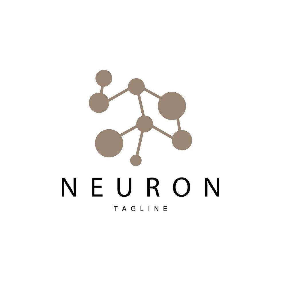Neuron Logo, Cel Dna Network Vector, And Particle Technology, Simple Illustration Template Design vector