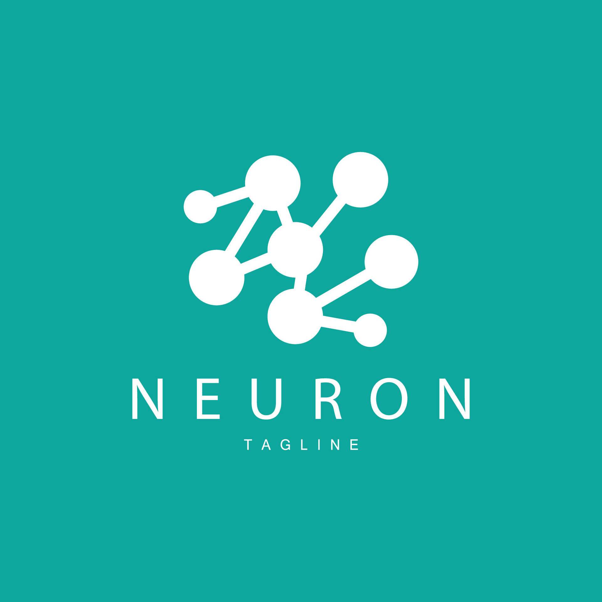 Neuron Logo, Cel Dna Network Vector, And Particle Technology, Simple