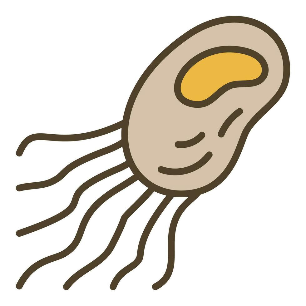 Prokaryote Microbe vector Microbiology concept colored icon