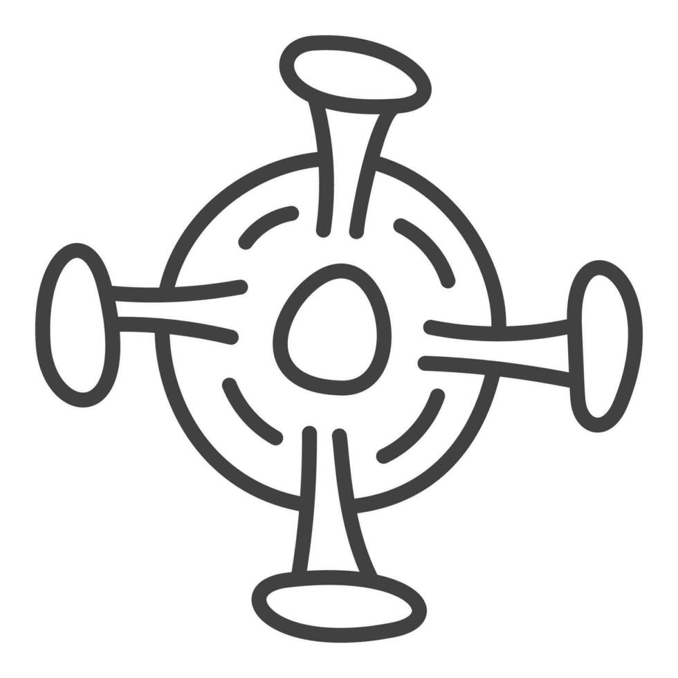 Microbe Bioengineering vector concept thin line icon or sign