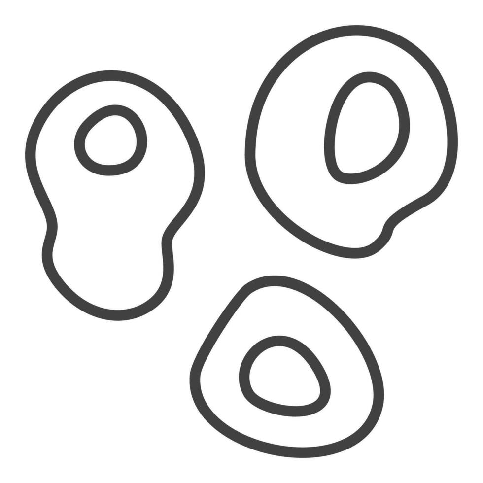 Microbes vector Bio Engineering concept outline icon or symbol