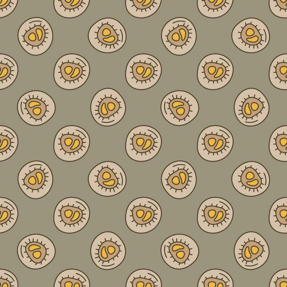 Funny Microbe vector concept colored modern seamless pattern