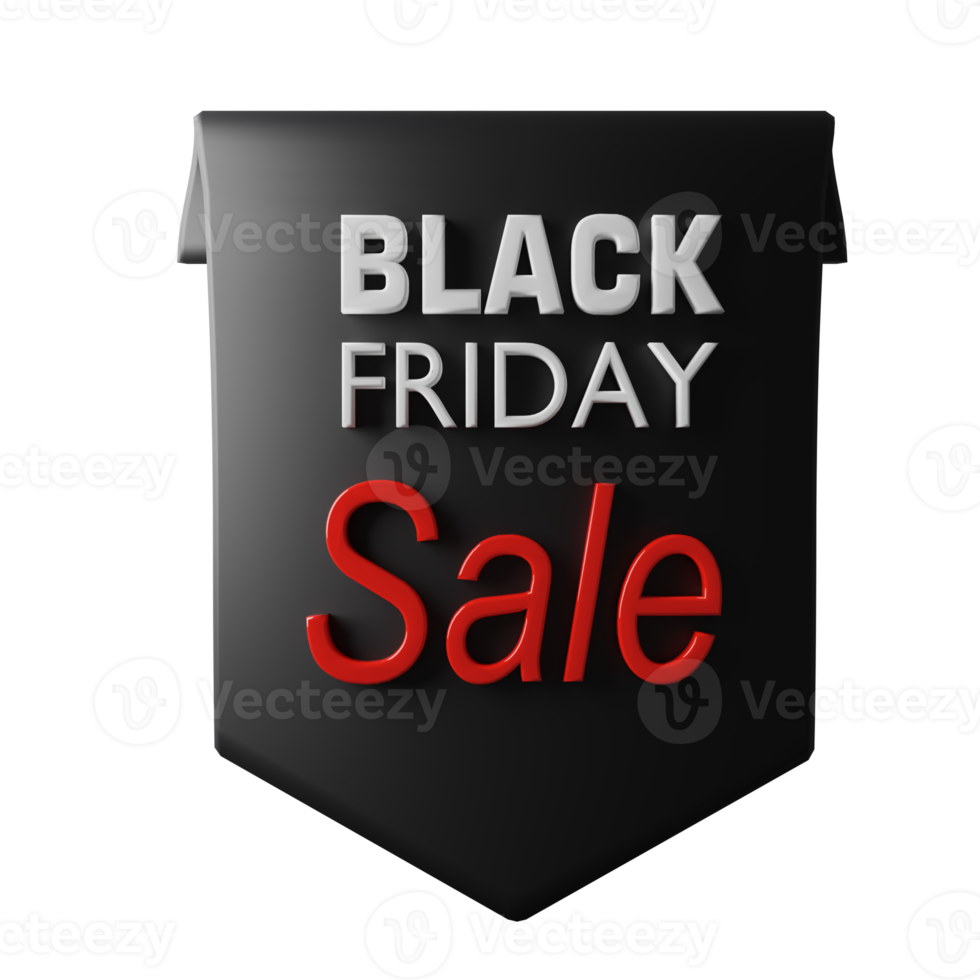 Black friday sale ribbon banner png