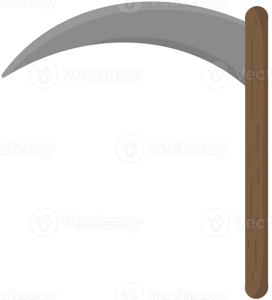 A simple axe with a wood handle png