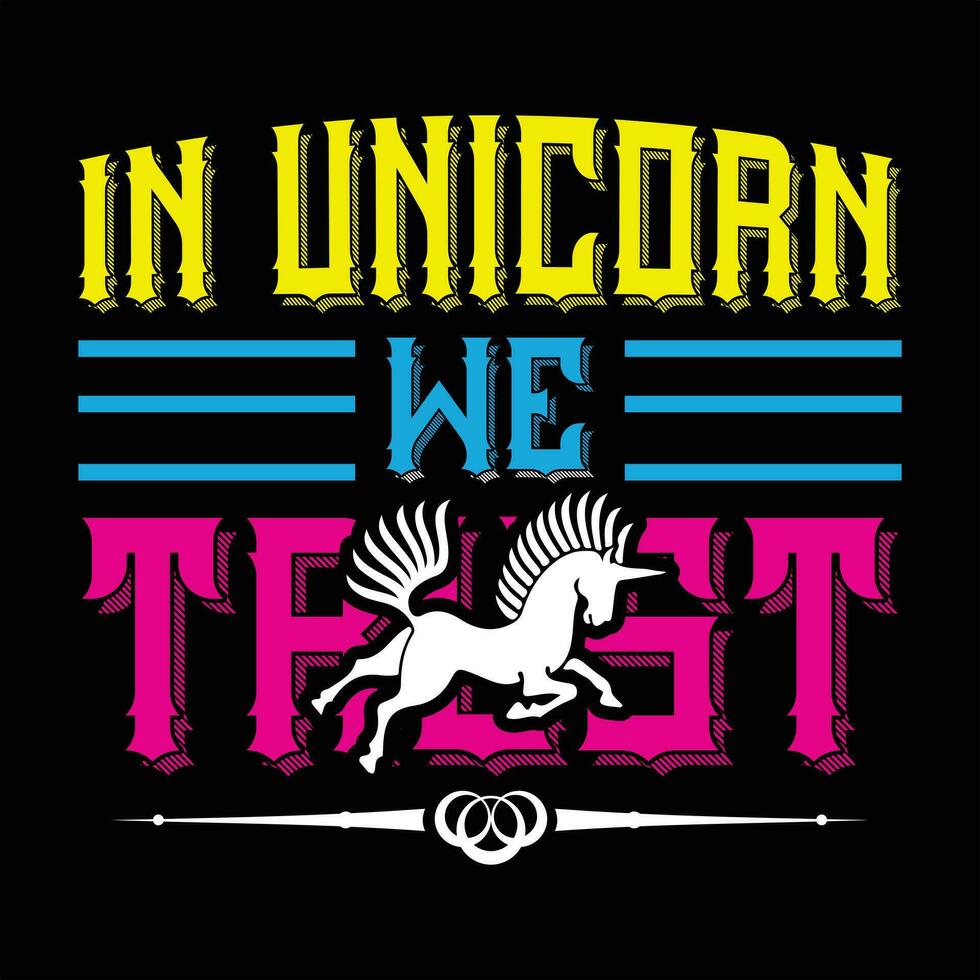 Unicorn T Shirt Design file vector