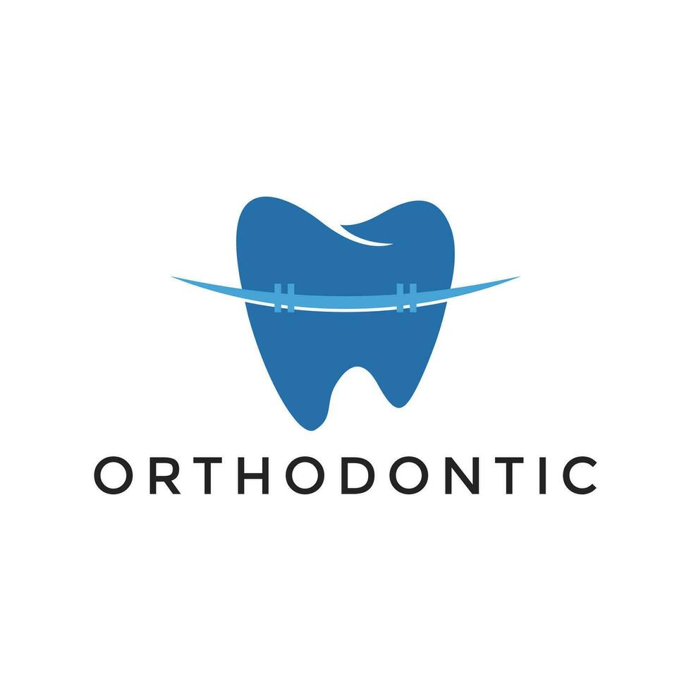 creativo, simple, y moderno ortodoncia para diente salud y dentista logo diseño vector