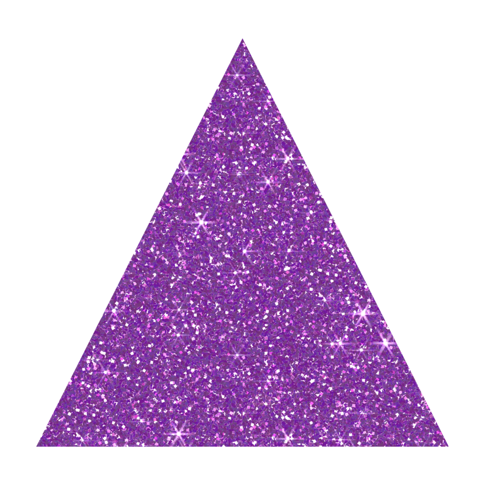 Purple triangle glitter on transparent background. Design for decorating,background, wallpaper, illustration png