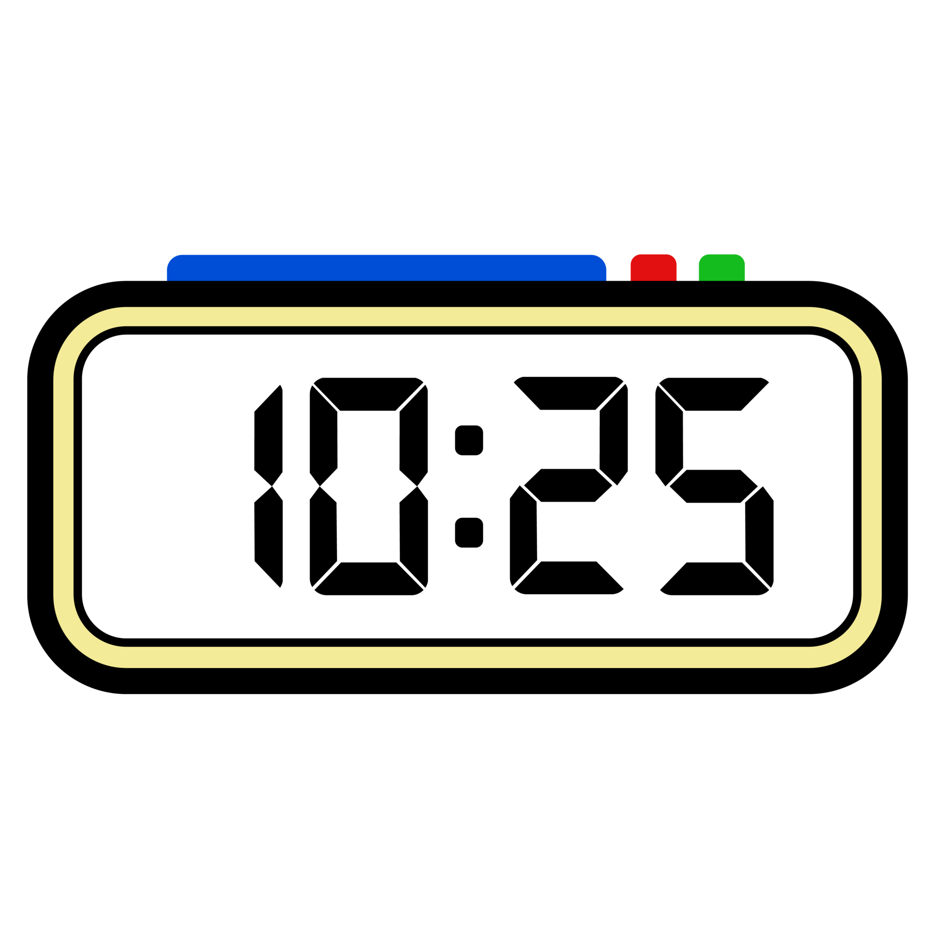 Digital Clock Time Show 10.25, Clock 24 Hours Illustration, Time