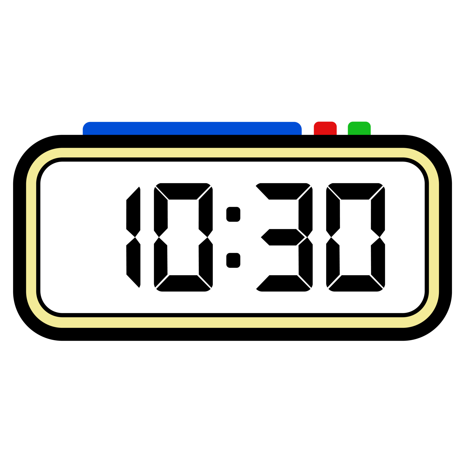 Digital Clock Time Show 10.30, Clock Show 24 hours, Time Illustration