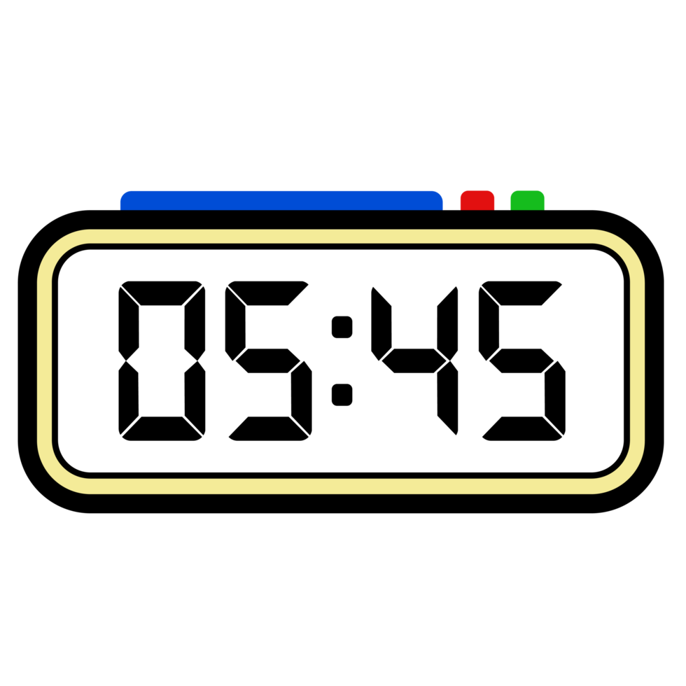 Digital Clock Time Show 5 45 Clock 24 Hours Illustration Time 