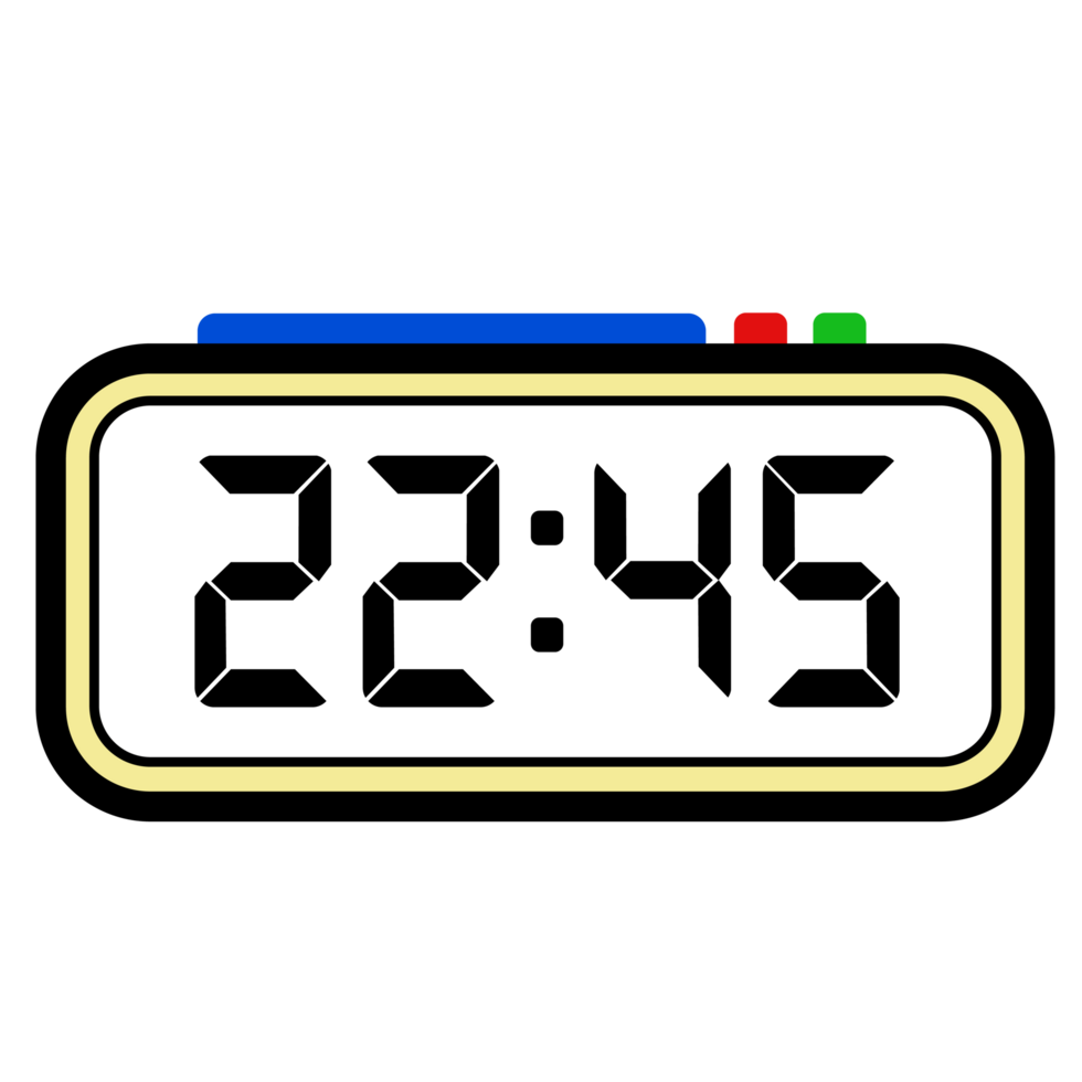 Digital Clock Time Show 22.45, Clock 24 Hours Illustration, Time Illustration png