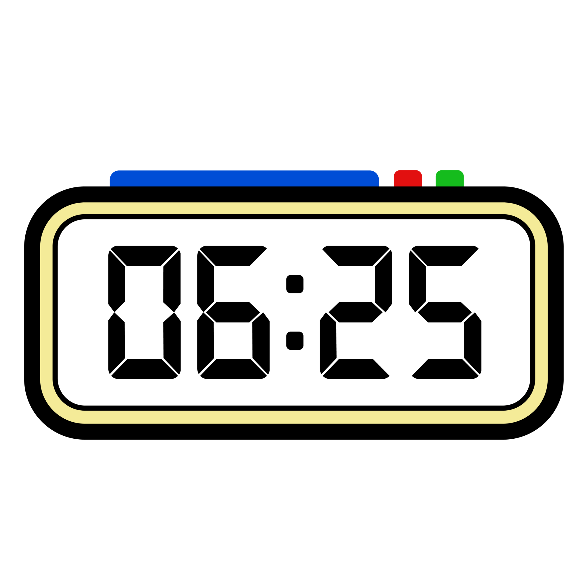 Digital Clock Time Show 6 25 Clock Show 24 Hours Time Illustration 