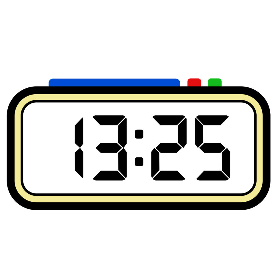 Digital Clock Time Show 13.25, Clock 24 Hours Illustration, Time