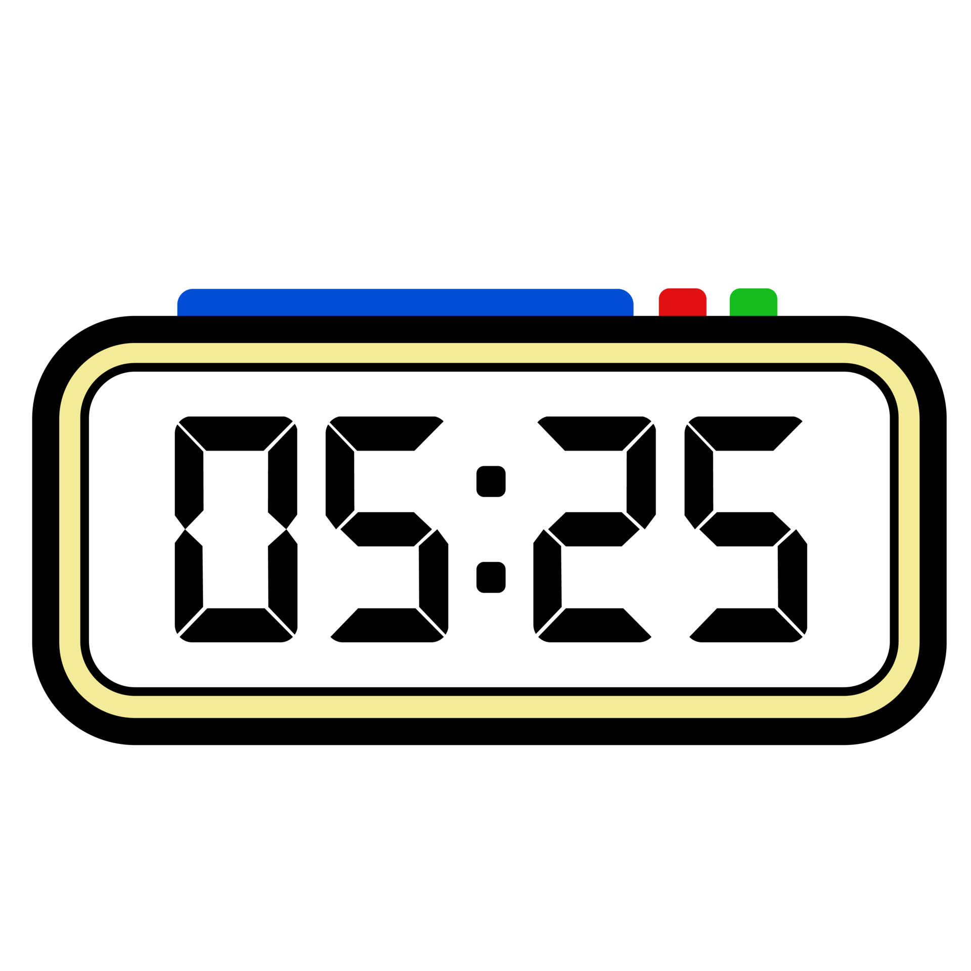 Digital Clock Time Show 5 25 Clock Show 24 Hours Time Illustration 