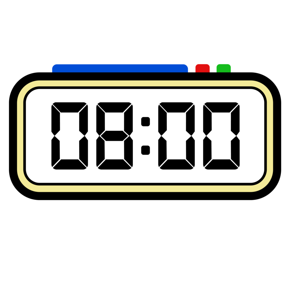 8 00 clock clipart illustration