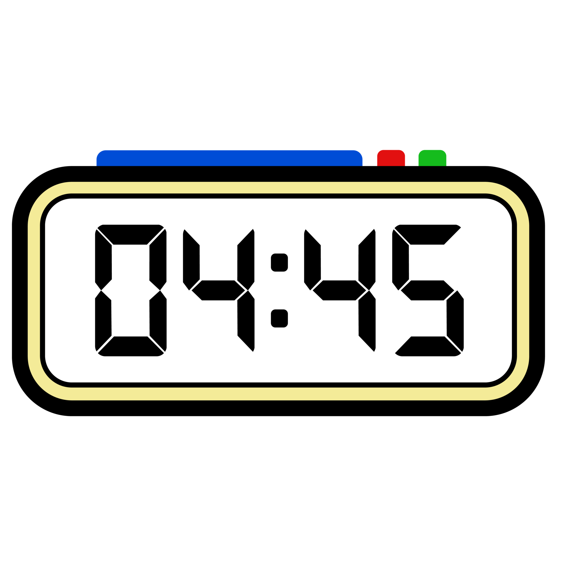 Digital Clock Time Show 4 45 Clock 24 Hours Illustration Time 