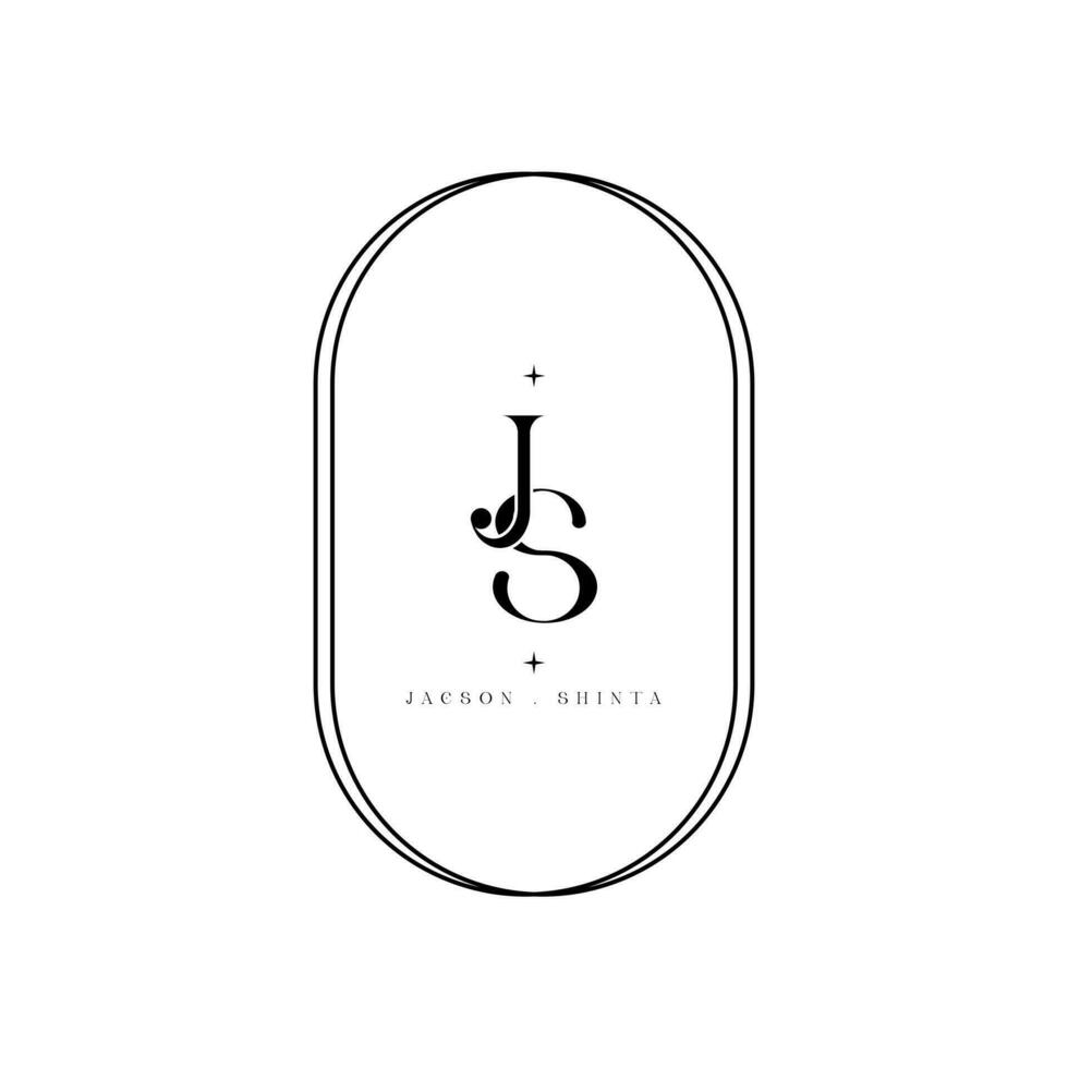 Wedding logo, elegant and refined monogram collection vector