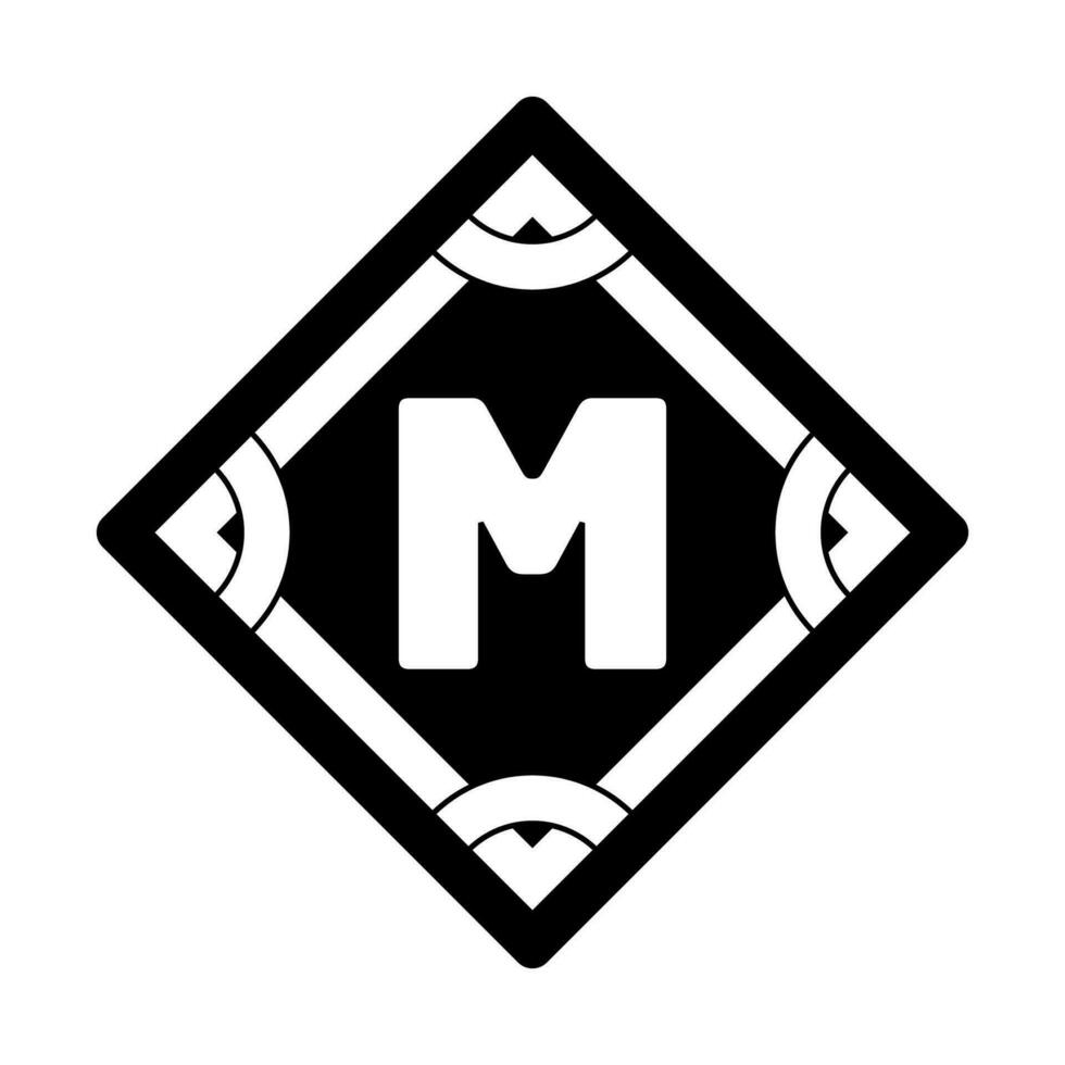 monogram logo, m, element, simple vector