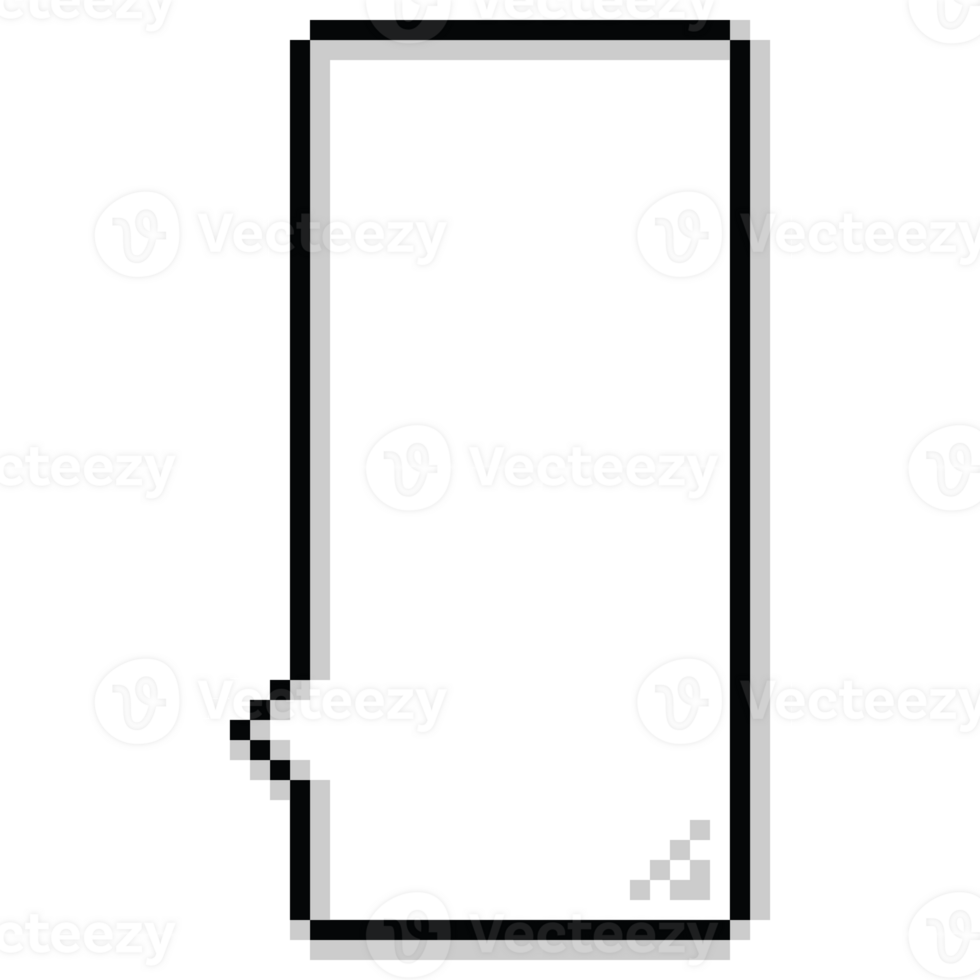 Pixel art cartoon speech balloon png