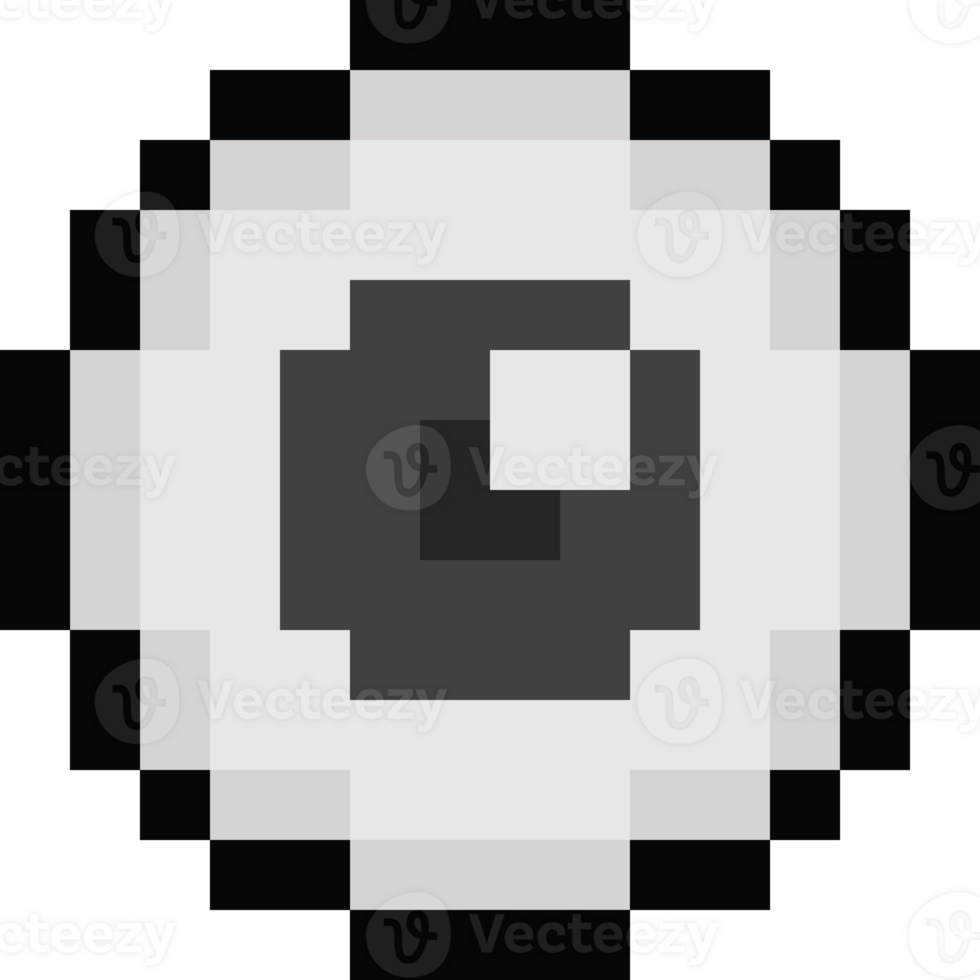 Pixel art cartoon eye icon png