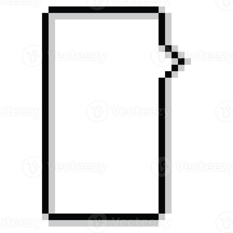 Pixel art cartoon speech balloon png