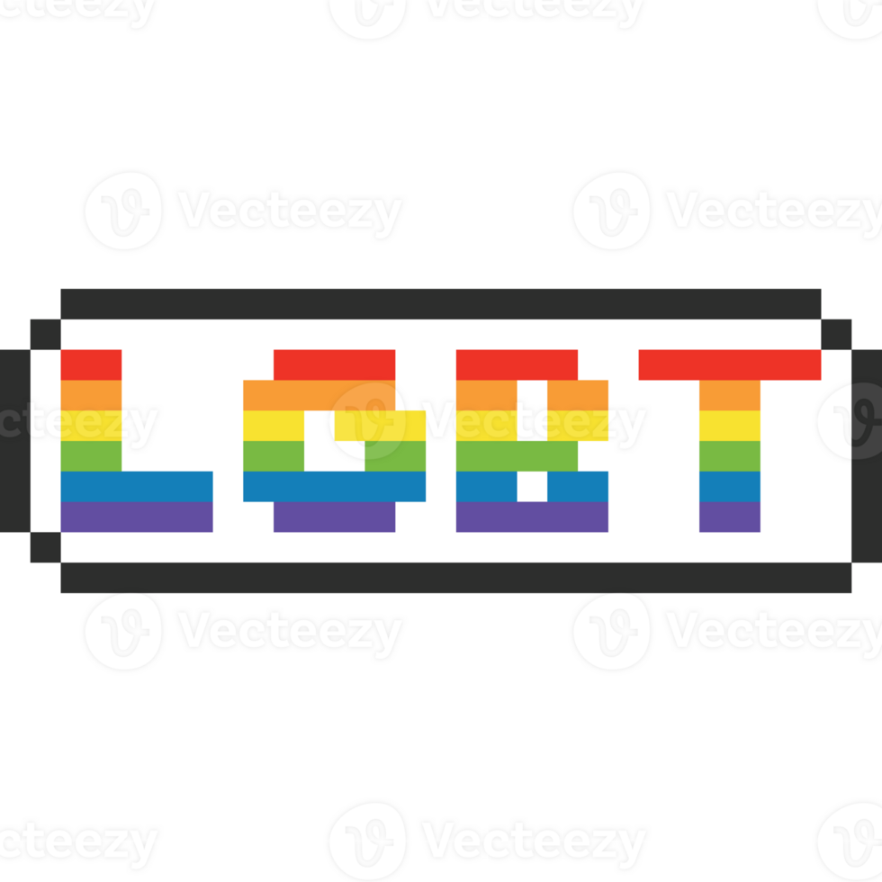 Pixel art lgbt text png