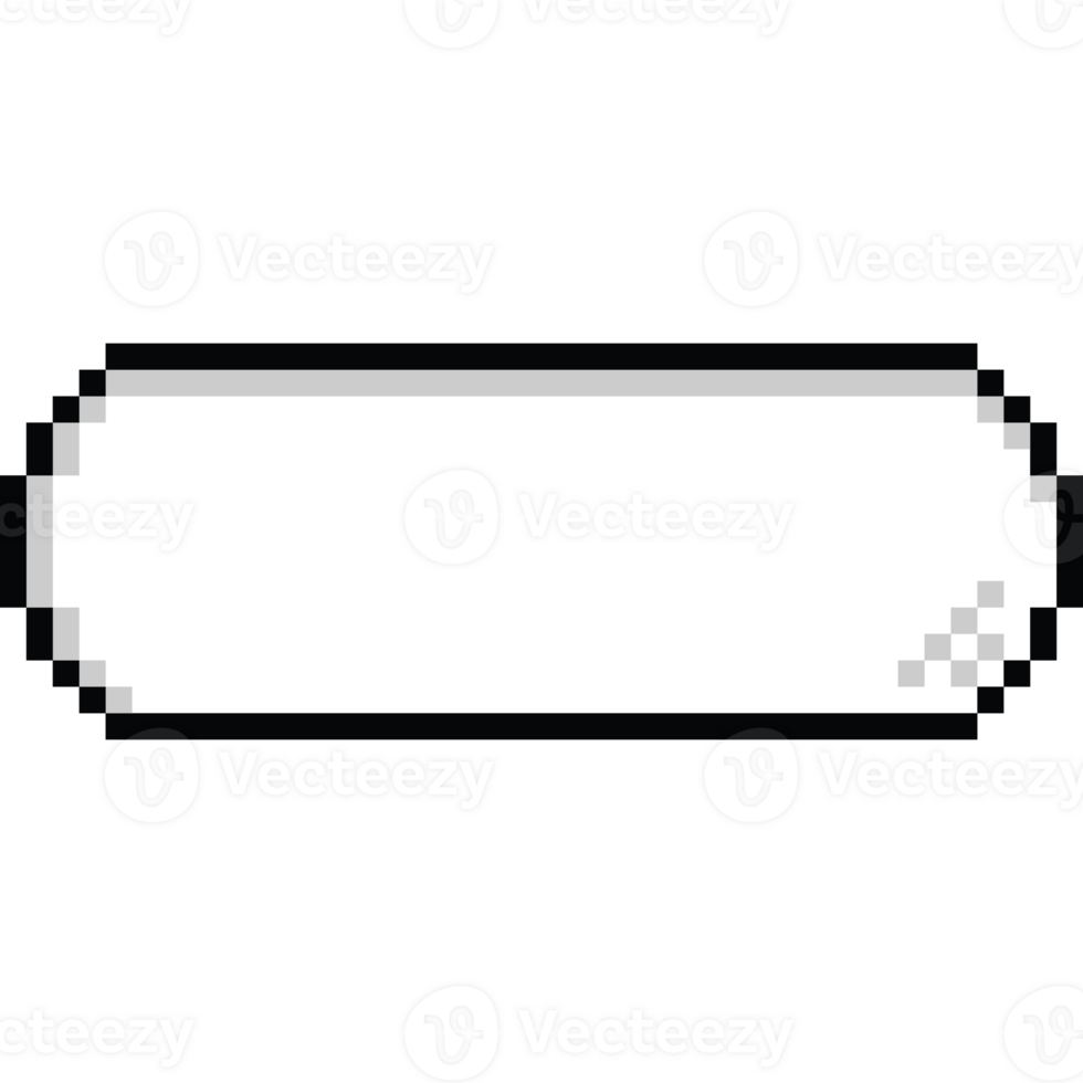 Pixel art cartoon speech balloon png
