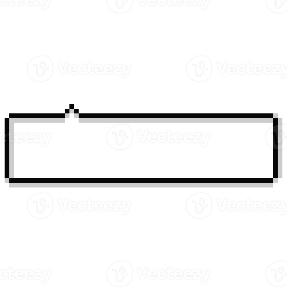 Pixel art cartoon speech balloon png