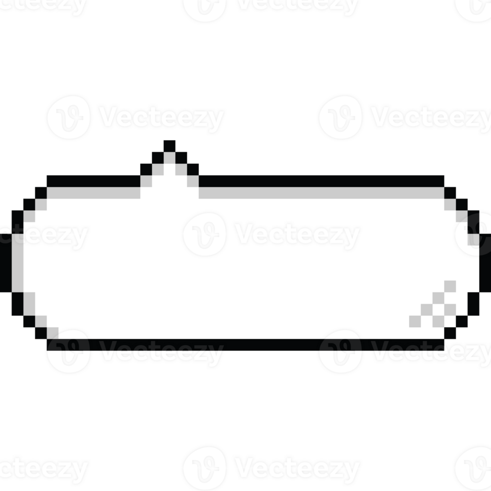 Pixel art cartoon speech balloon png