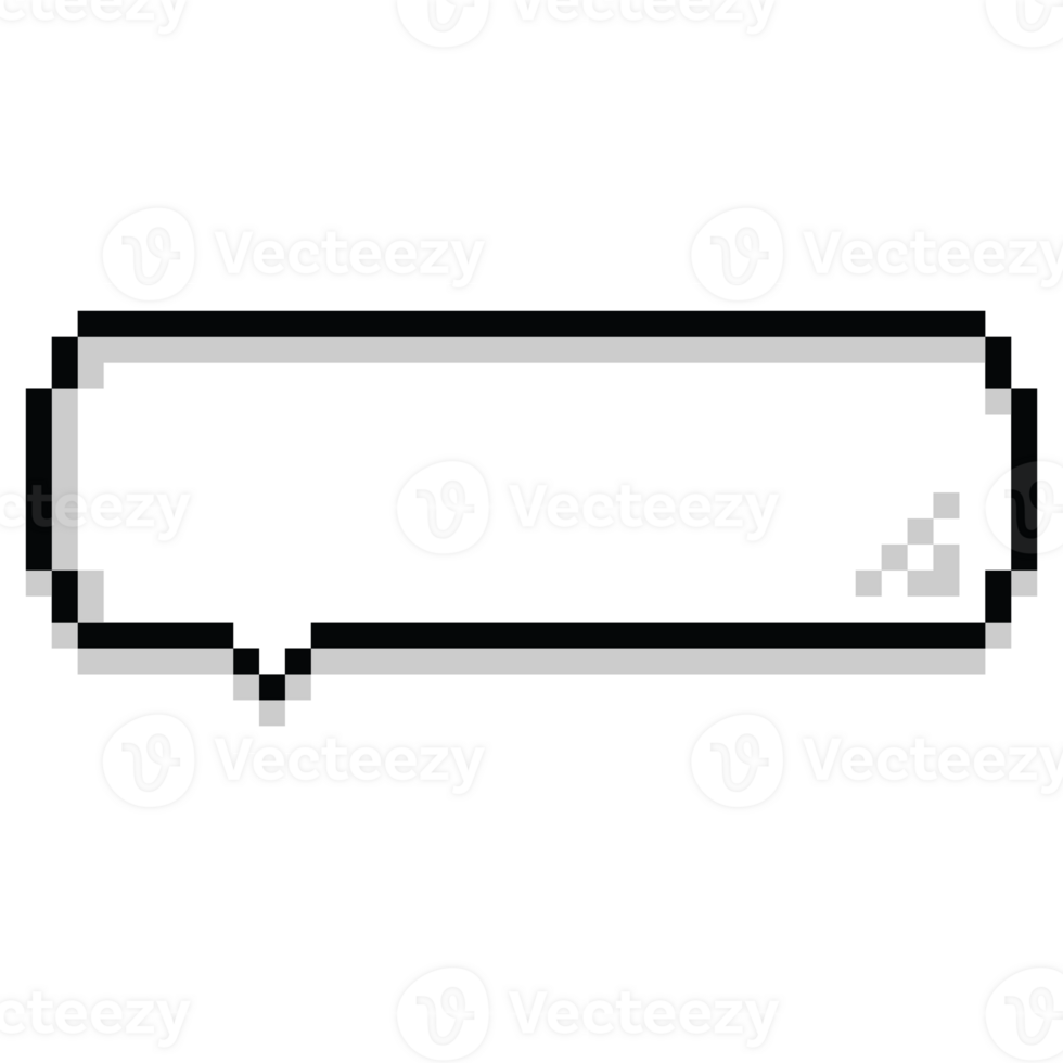 Pixel art cartoon speech balloon png