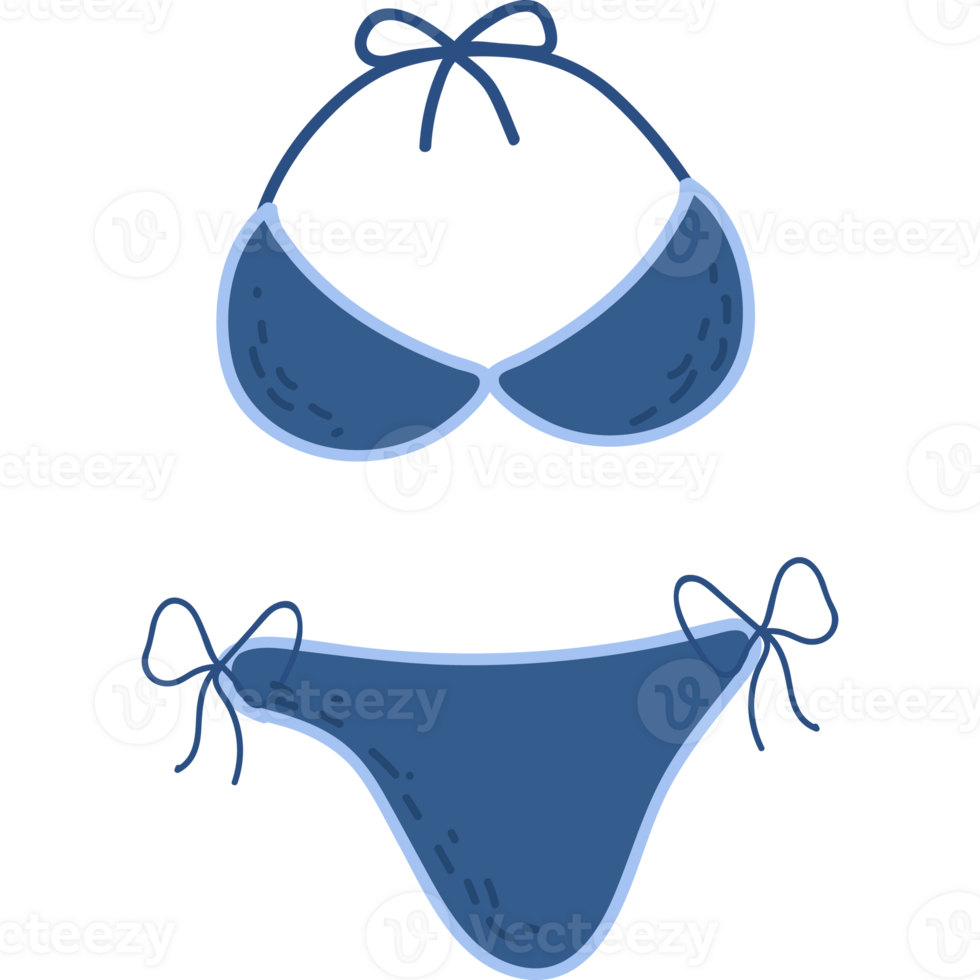 Blue Bikini cartoon illustration png