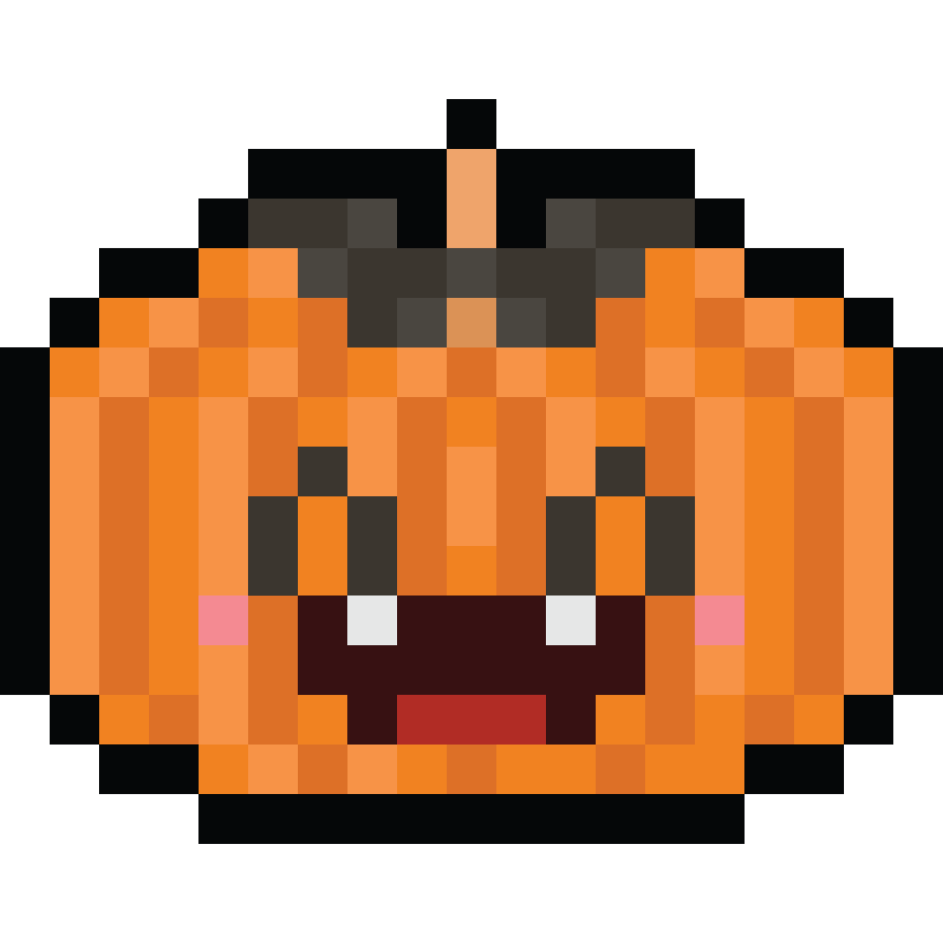 Pixel art halloween happy pumpkin head 28652009 PNG