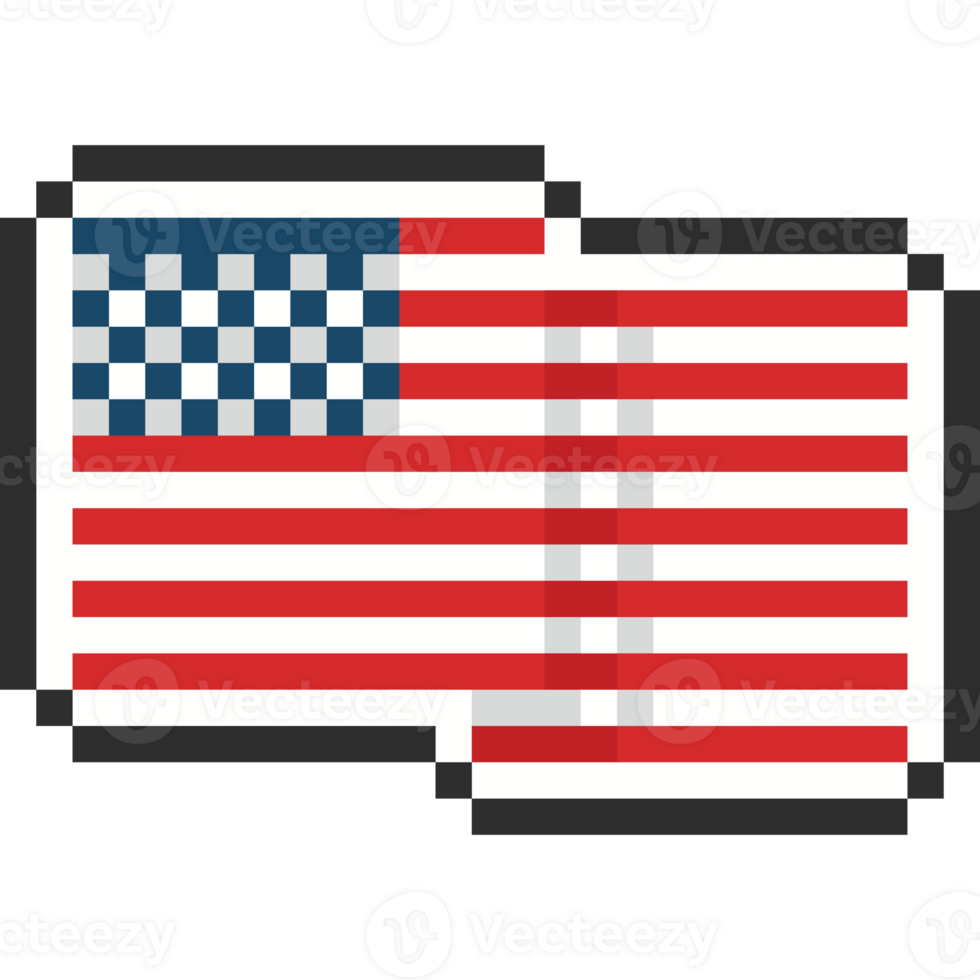 Pixel art usa flag png