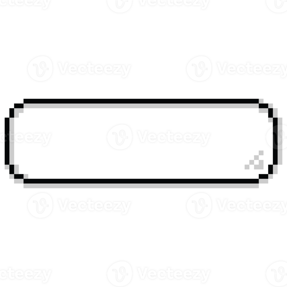 Pixel art cartoon speech balloon png