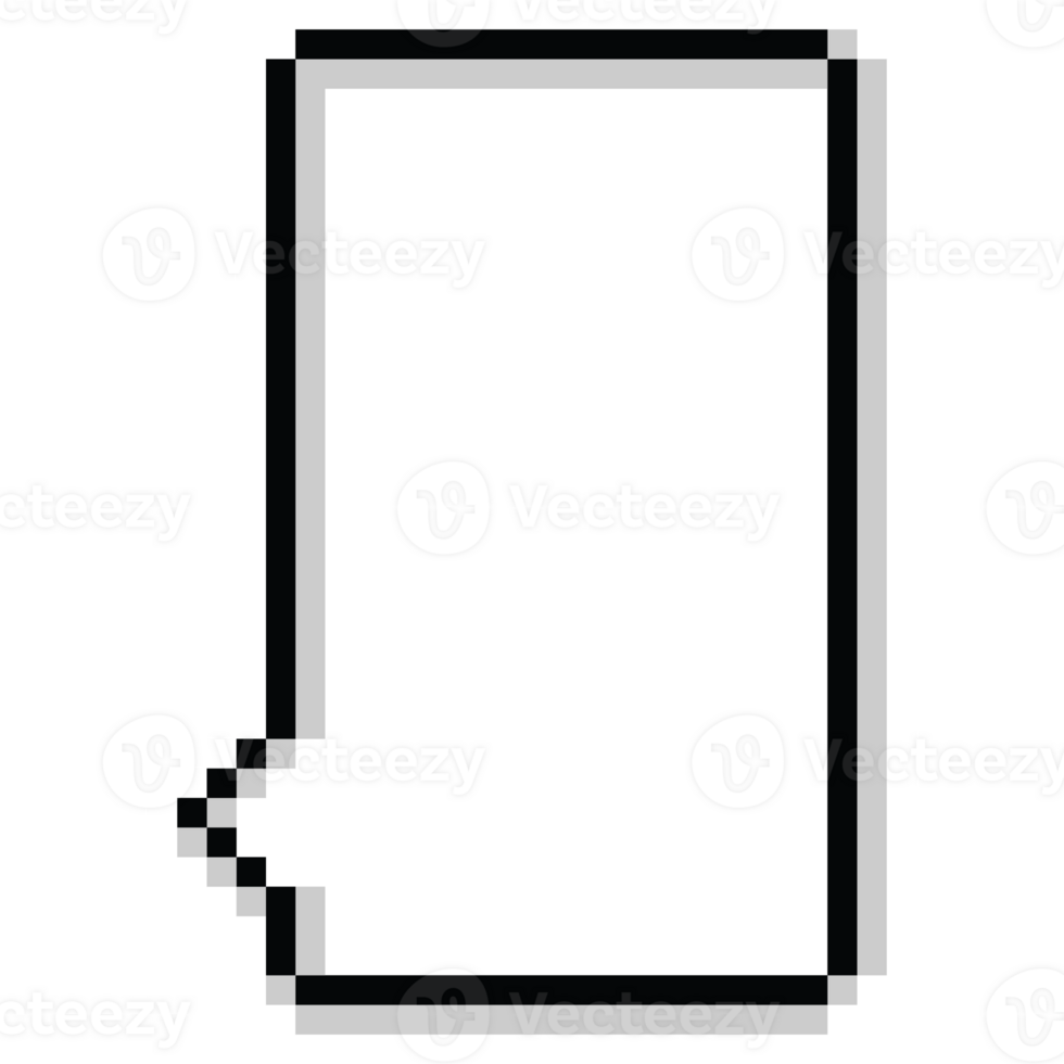 Pixel art cartoon speech balloon png