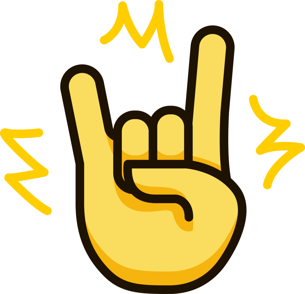 devil horn rock icon emoji sticker png