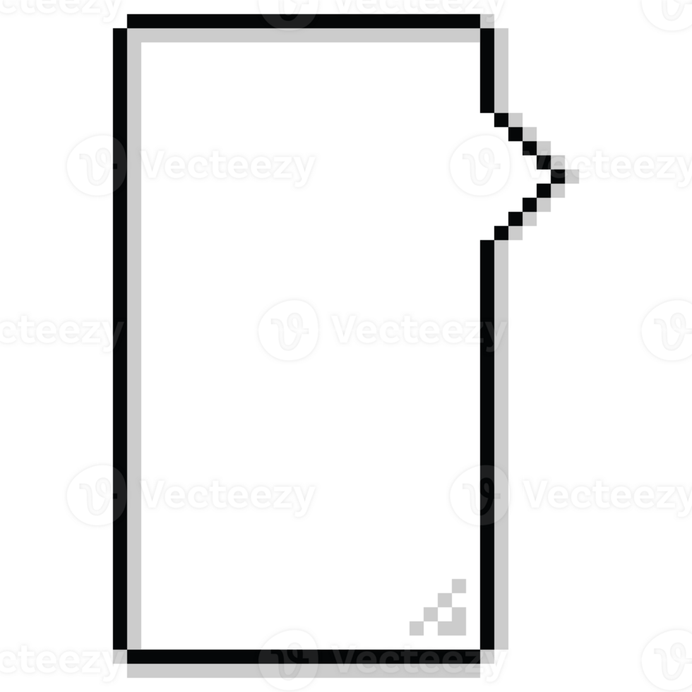 Pixel art cartoon speech balloon png