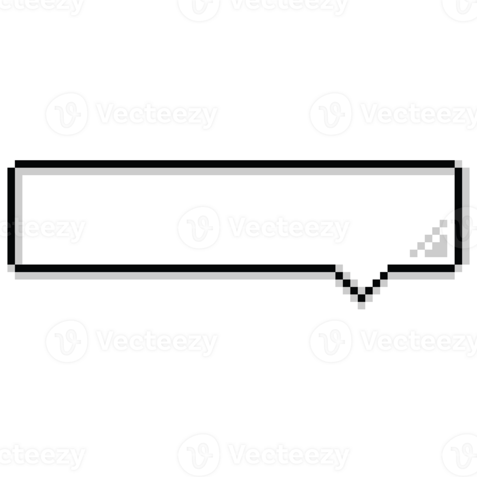 Pixel art cartoon speech balloon png