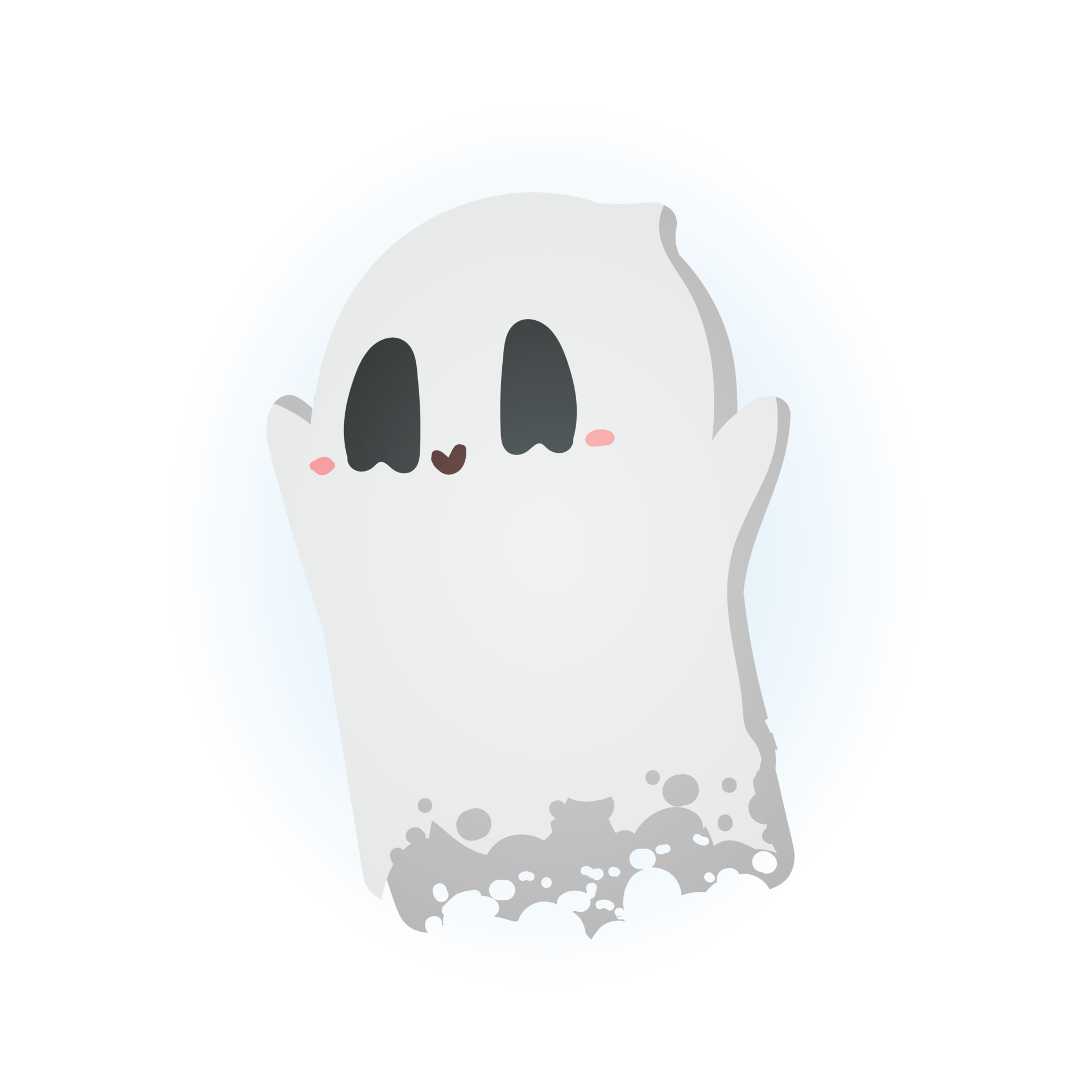 Hand drawn cute ghost character 28652174 PNG