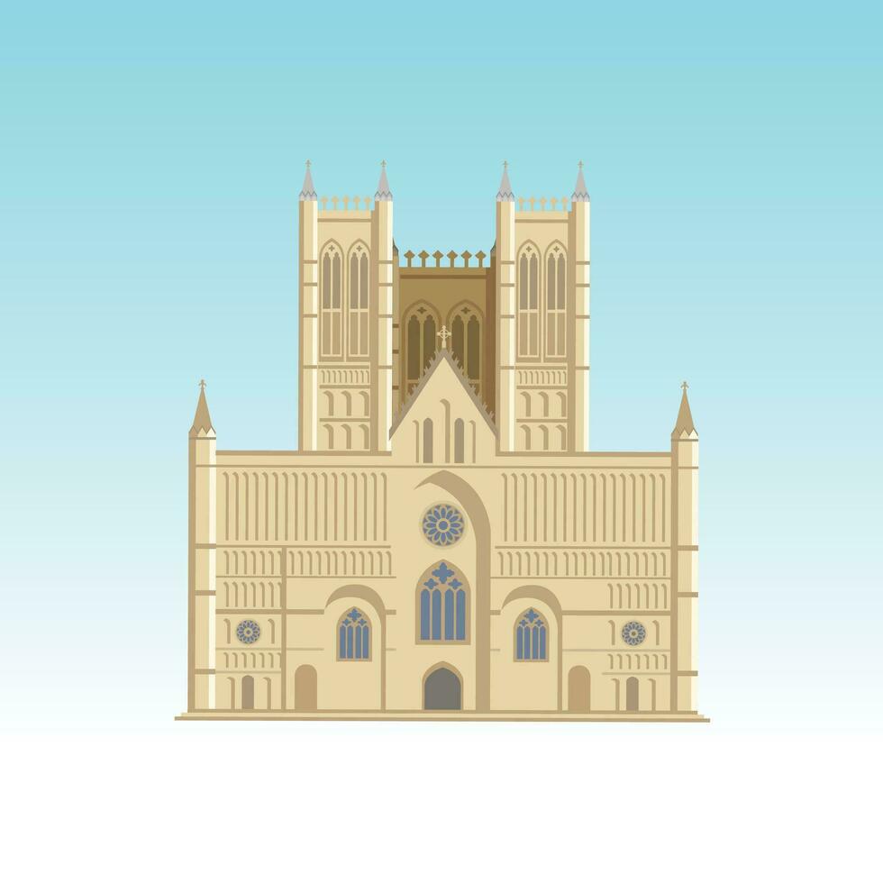 Westminster Abbey London Uk Landmark Digital Stock Vector Illustrations