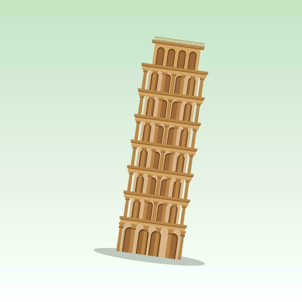 Pisa torre Monumento digital valores ilustraciones vector