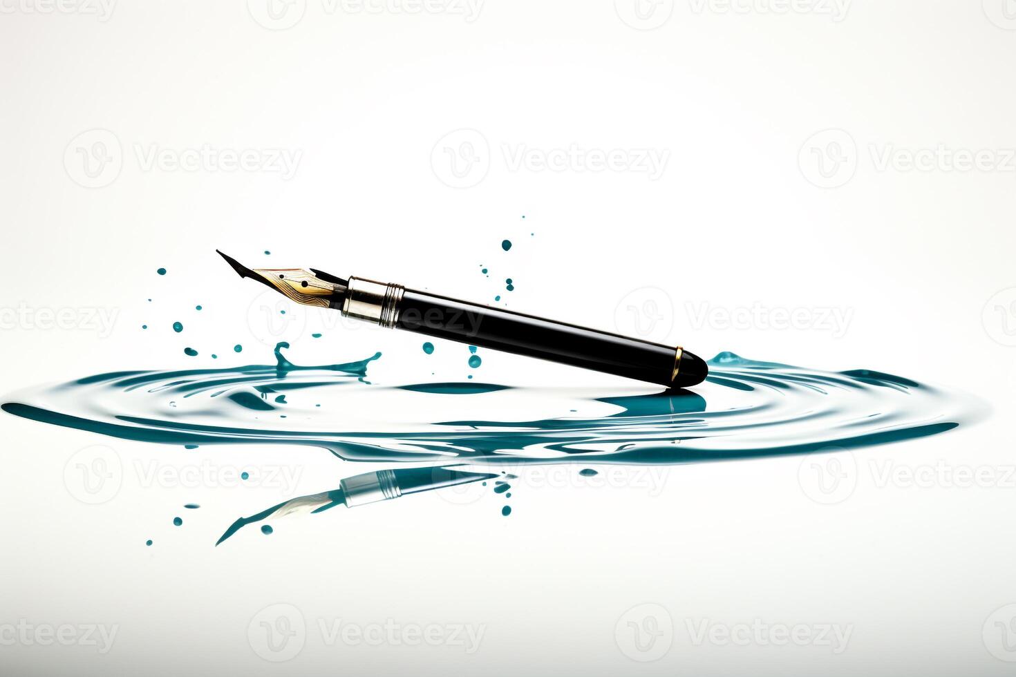 Lifeline drawn by a fountain pen, a creative portrayal of longevity and anti-aging photo