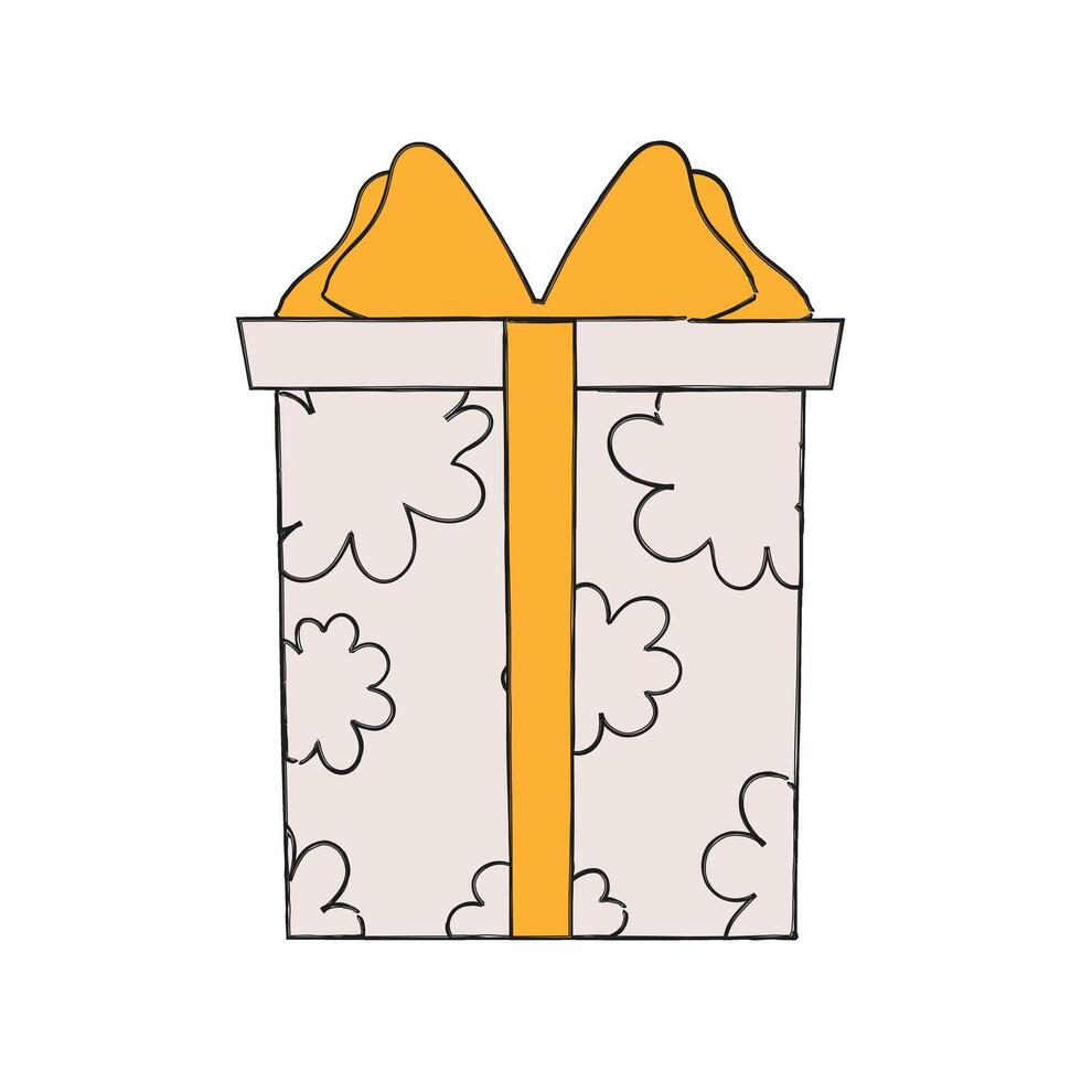 Beautiful design template for concept design. Festive gift box. vector