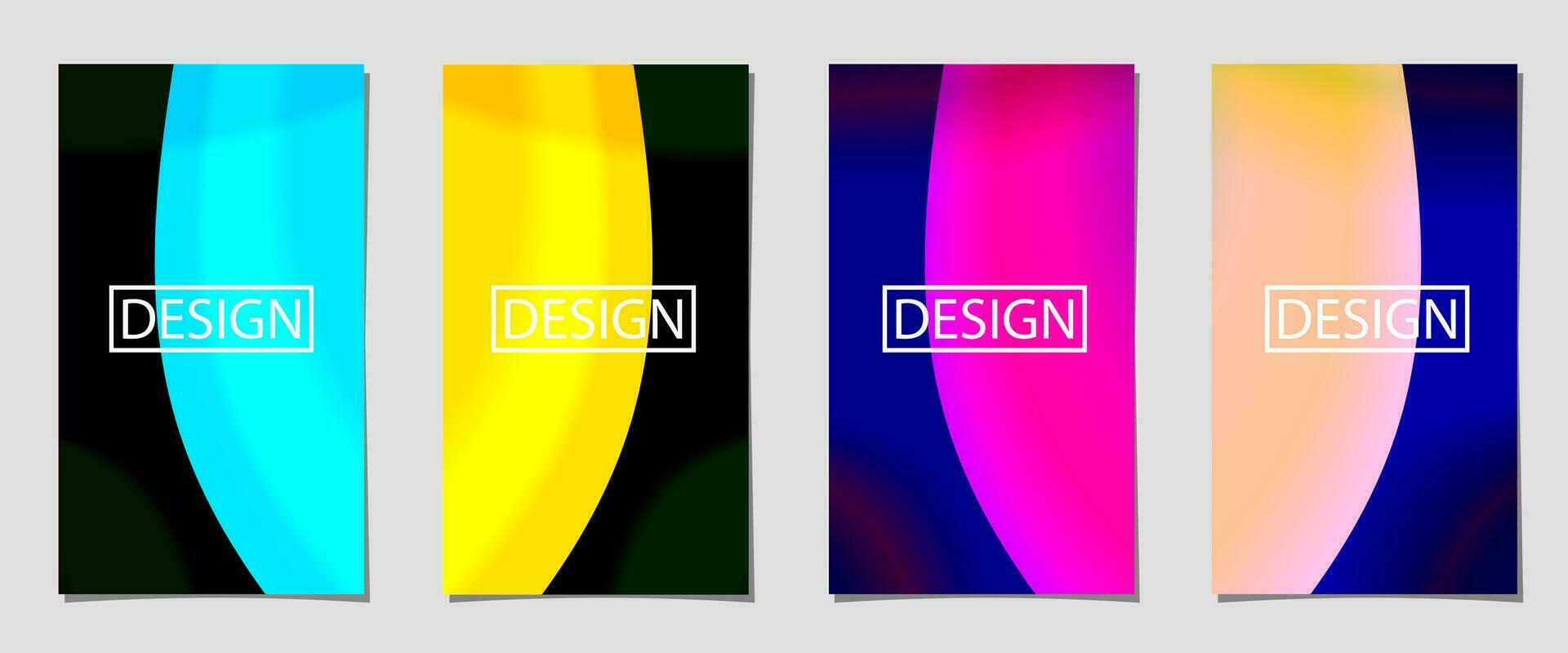 minimal vector covers design with cool gradients and abstract round. dynamic pattern backdrop. background template. abstract themed presentation template with different color.