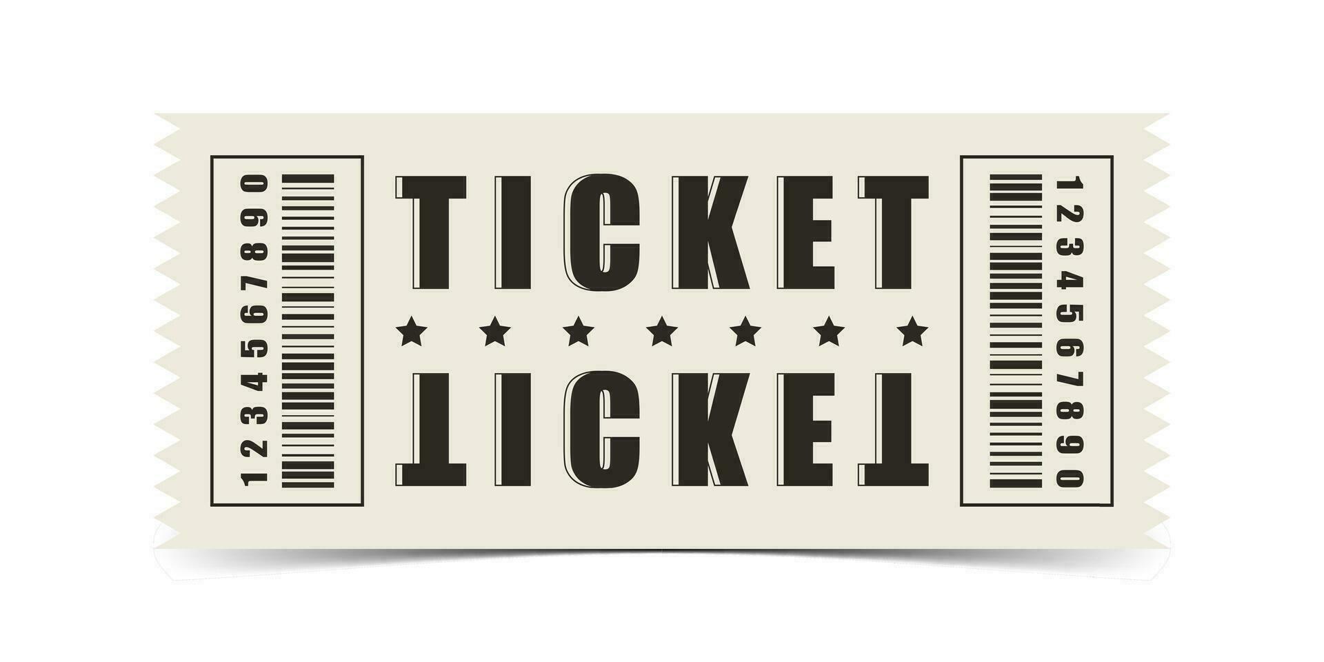Ticket design. Modern ticket card illustration template. Vector illustration.